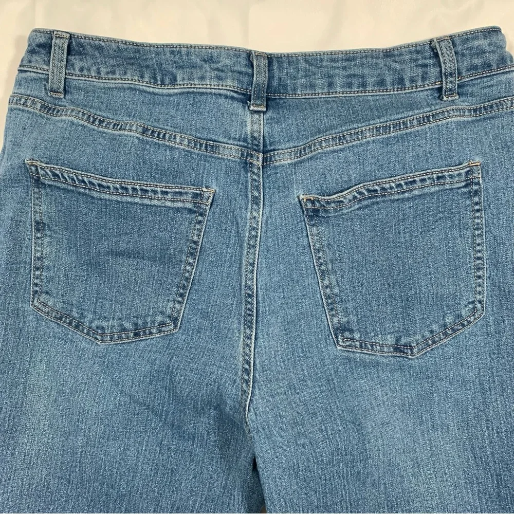 WOMENS NO BOUNDARIES STRAIGHT SLIM JEANS BLUE MED WASH STRETCHY SIZE 13‎ JUNIORS